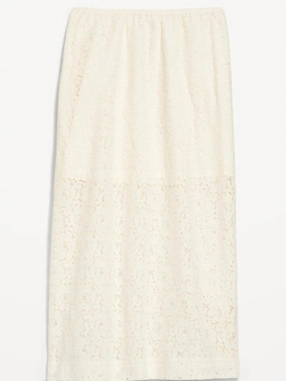 Women's Cream Lace Midi Skirt - Picture 3 of 4